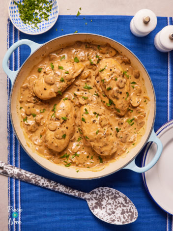 Creamy Marmite Chicken pinchofnom.com