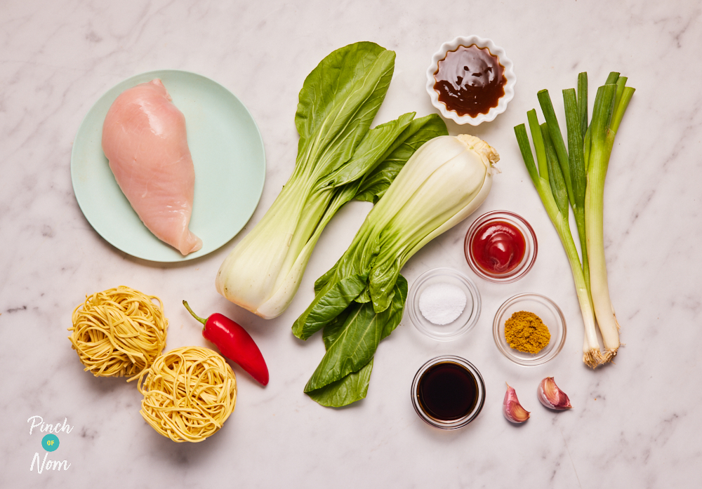 Spicy Chicken Noodles - Pinch of Nom Slimming Recipes