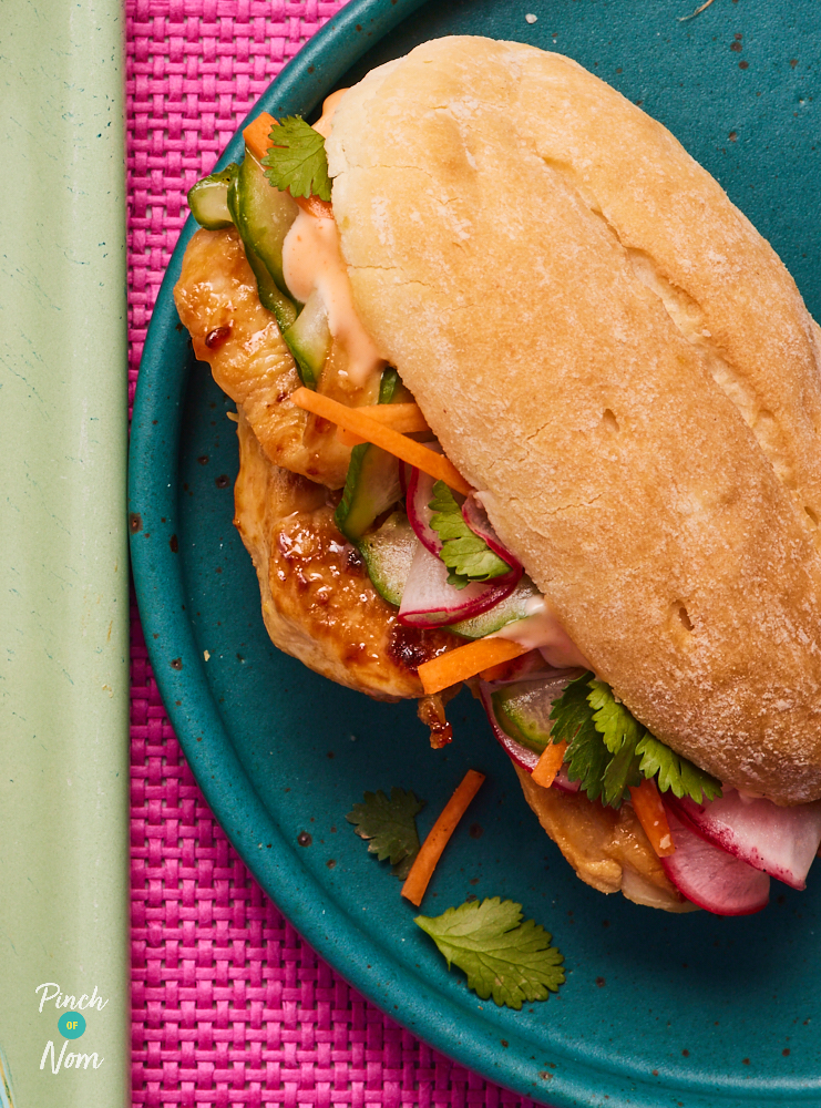 Chicken and Pickled Veg Baguettes – Pinch of Nom Slimming Recipes