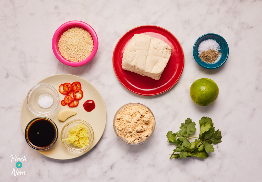 Sesame Tofu Sticks with Peanut Sauce - Pinch of Nom Slimming Recipes