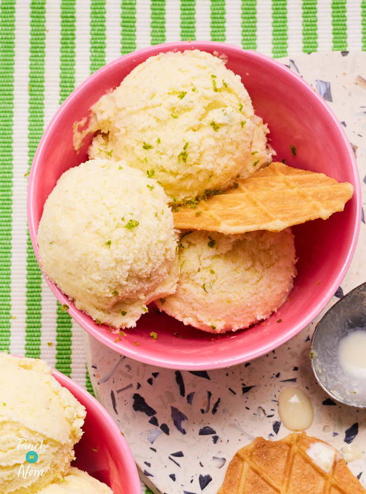 Piña Colada Ice Cream - Pinch of Nom Slimming Recipes