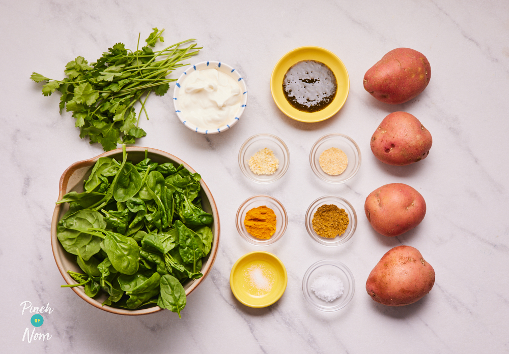 Saag Aloo Fritters - Pinch of Nom Slimming Recipes