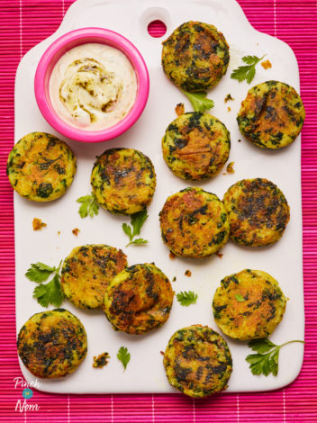 Saag Aloo Fritters pinchofnom.com