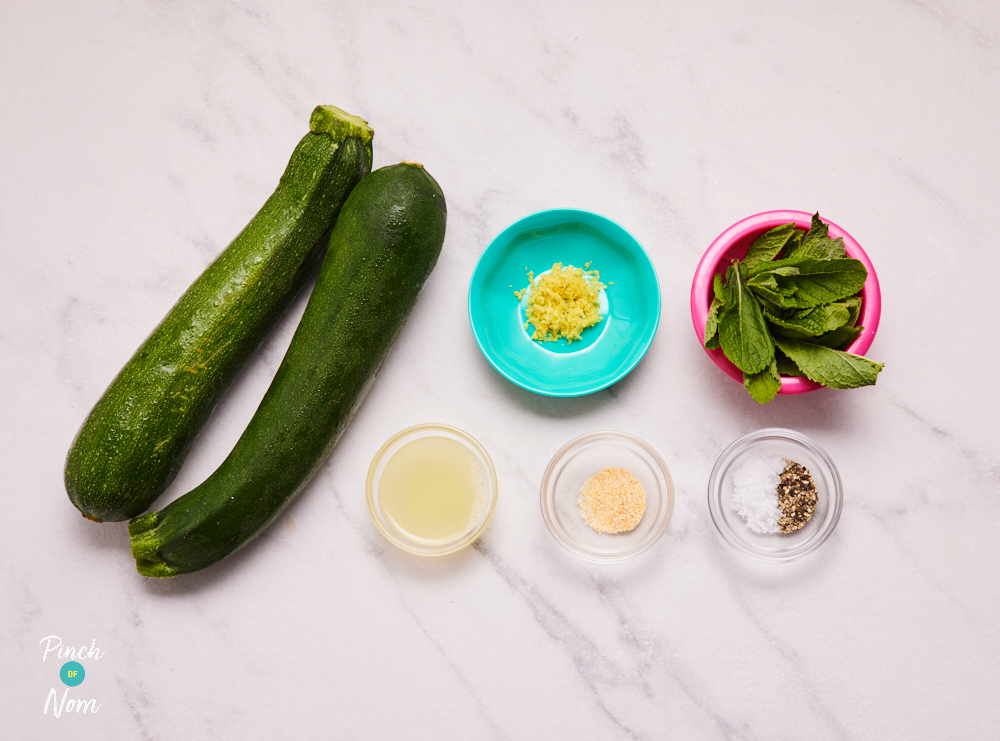 Lemon and Mint Courgettes - Pinch of Nom Slimming Recipes