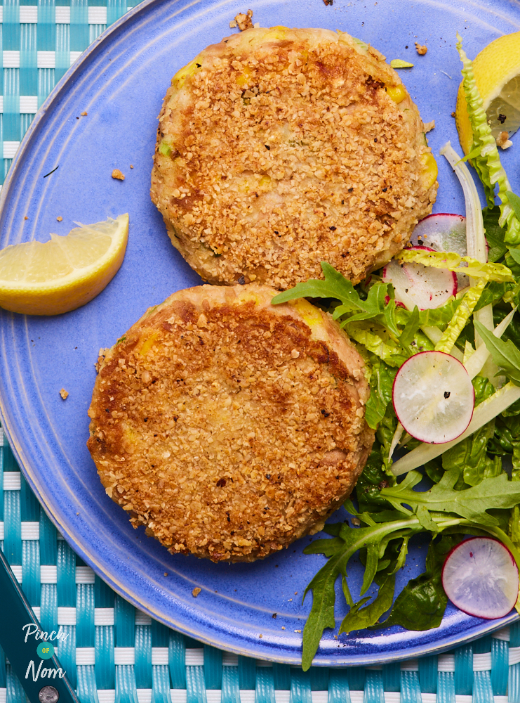 Tuna and Sweetcorn Fishcakes - Pinch of Nom Slimming Recipes