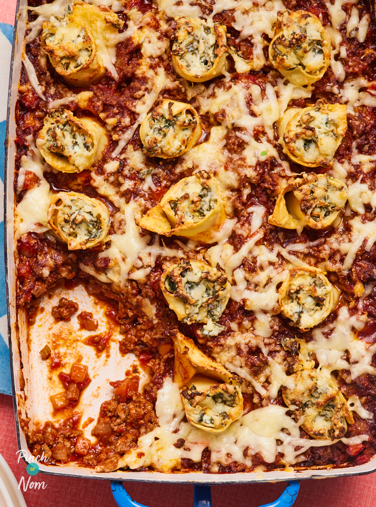 Rolled-up Lasagne - Pinch of Nom Slimming Recipes