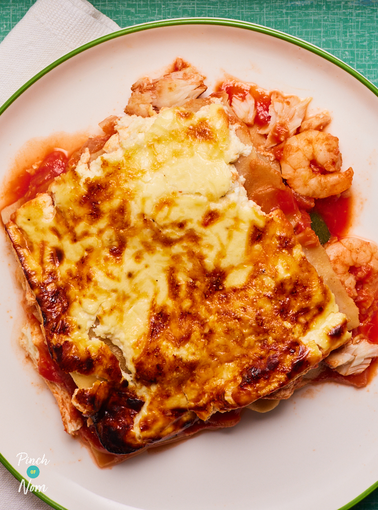 Seafood Lasagne - Pinch of Nom Slimming Recipes