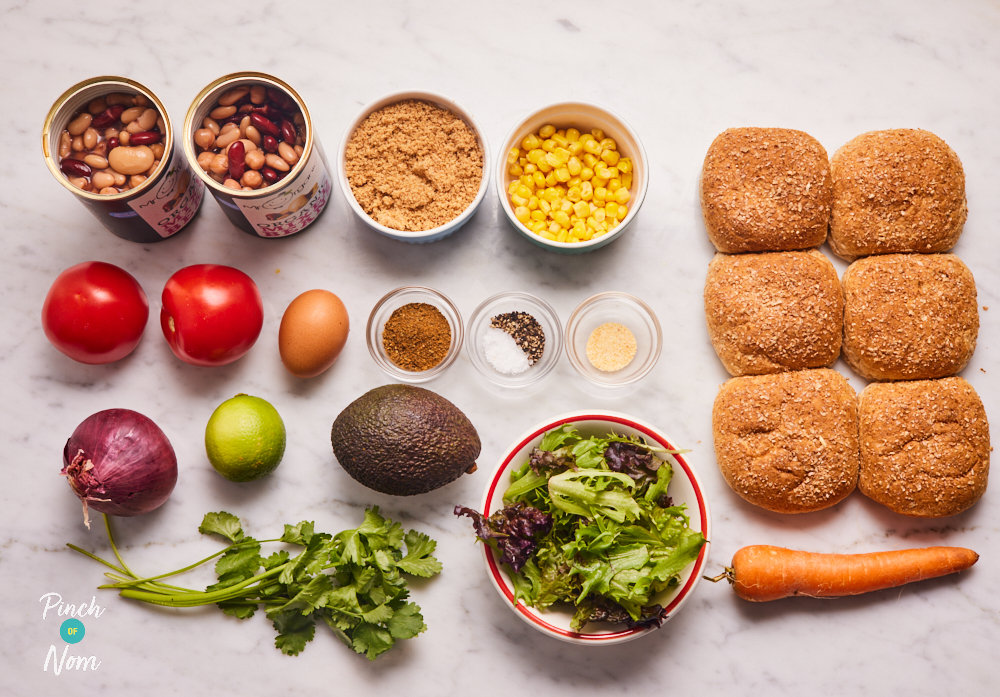 Cajun-Style Bean Burgers - Pinch of Nom Slimming Recipes