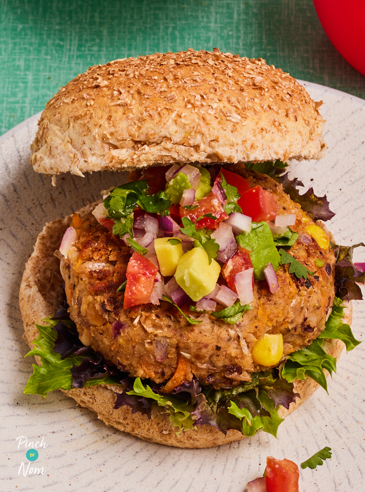 Cajun-Style Bean Burgers - Pinch of Nom Slimming Recipes