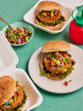 Cajun-Style Bean Burgers pinchofnom.com