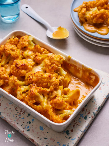 Curried Cauliflower Cheese pinchofnom.com