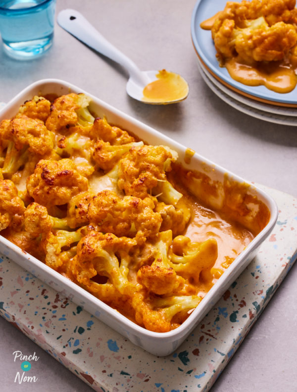 Curried Cauliflower Cheese pinchofnom.com
