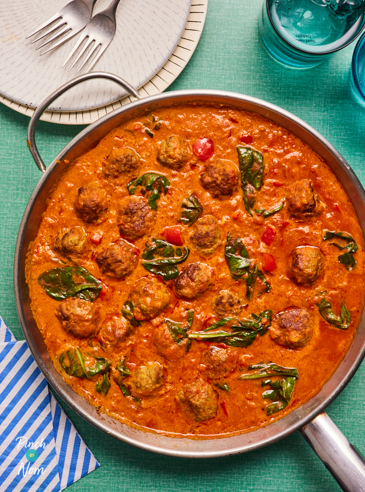 Tikka Masala Style Meatballs - Pinch of Nom Slimming Recipes