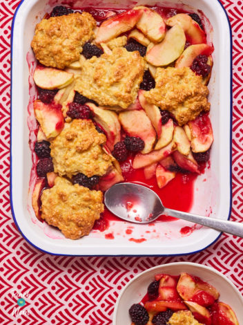 Autumn Berry Cobbler pinchofnom.com