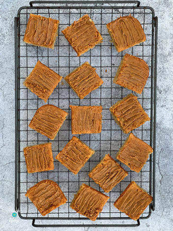 Biscoff Sponge Traybake pinchofnom.com