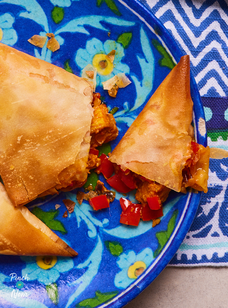 Chicken Tikka Samosas - Pinch of Nom Slimming Recipes