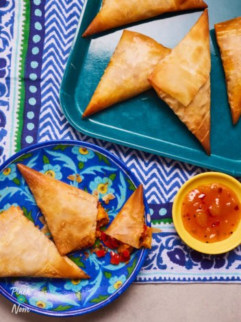 Chicken Tikka Samosas pinchofnom.com