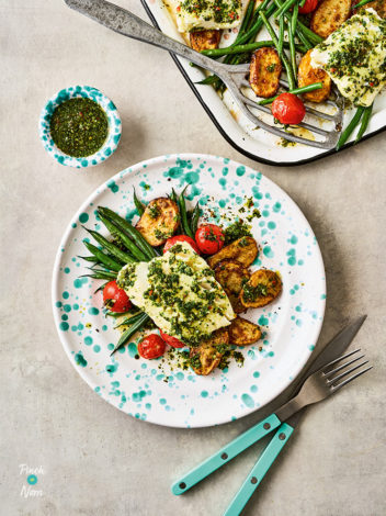 Chimichurri Baked Cod pinchofnom.com