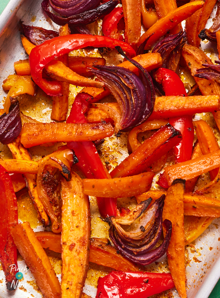 Roasted Piri Piri Veg - Pinch of Nom Slimming Recipes