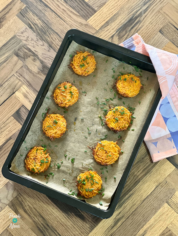 Sweet Potato Hash Browns pinchofnom.com