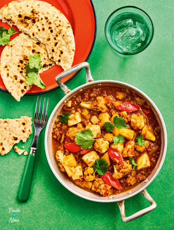 Sweet and Sour Halloumi Curry pinchofnom.com