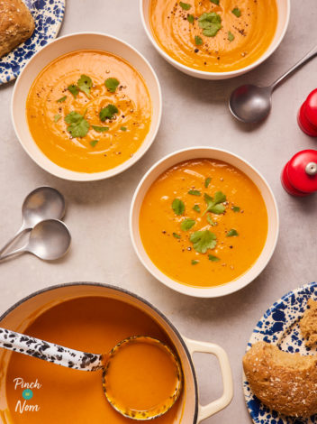 Thai-Spiced Butternut Squash Soup pinchofnom.com