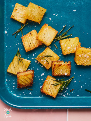 Air Fryer Accordion Potatoes pinchofnom.com