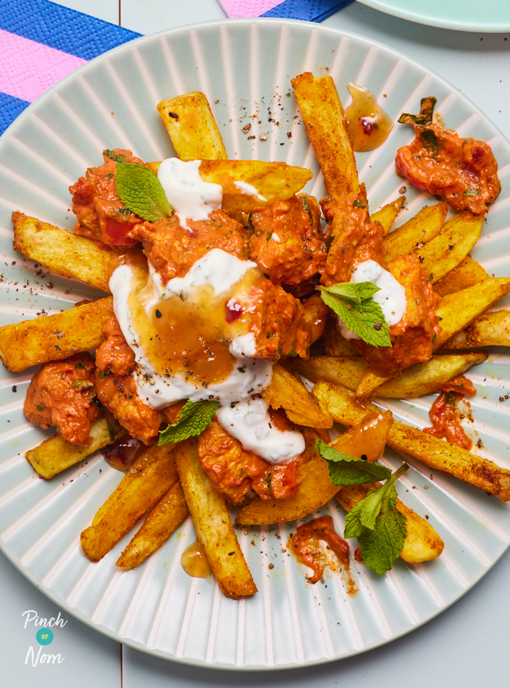 Loaded Tikka Fries - Pinch of Nom Slimming Recipes