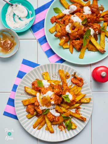 Loaded Tikka Fries pinchofnom.com