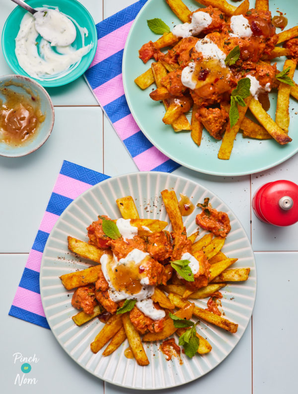 Loaded Tikka Fries pinchofnom.com