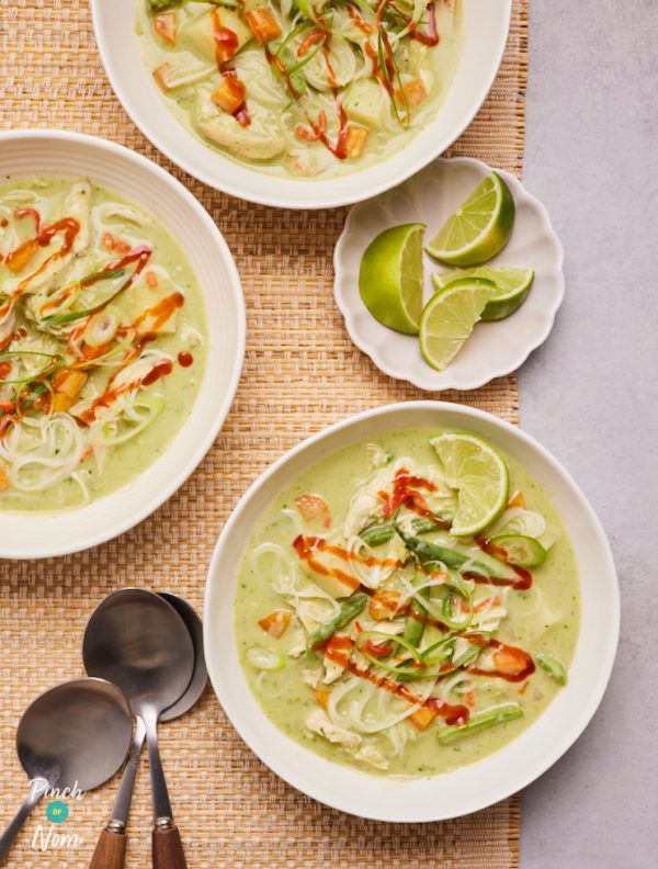 Thai-Style Green Curry Soup pinchofnom.com
