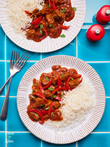 Spicy Pork Stew pinchofnom.com