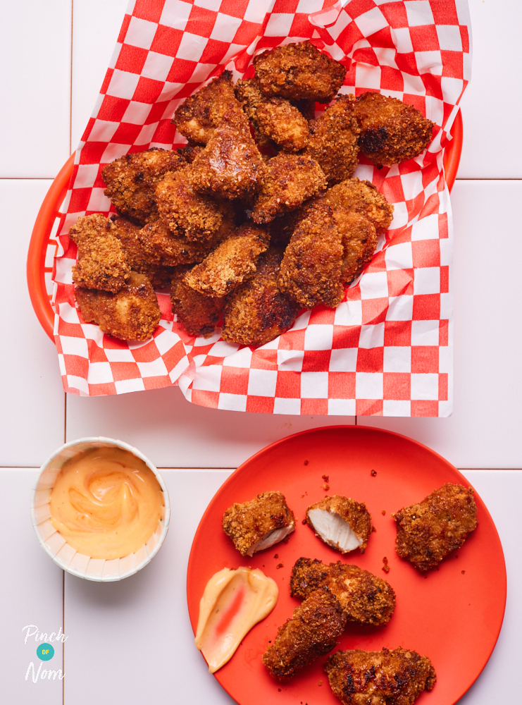 Air Fryer Chipotle Popcorn Chicken pinchofnom.com