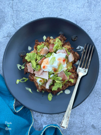 Air Fryer Loaded Hash Brown pinchofnom.com