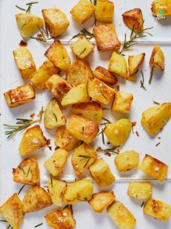 Air Fryer Roast Potatoes pinchofnom.com