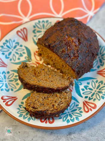 Air Fryer BBQ Meatloaf pinchofnom.com