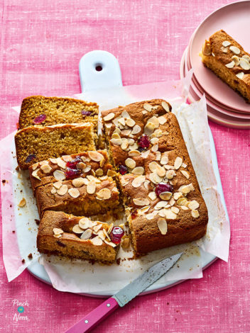 Air Fryer Cherry Bakewell Slices pinchofnom.com