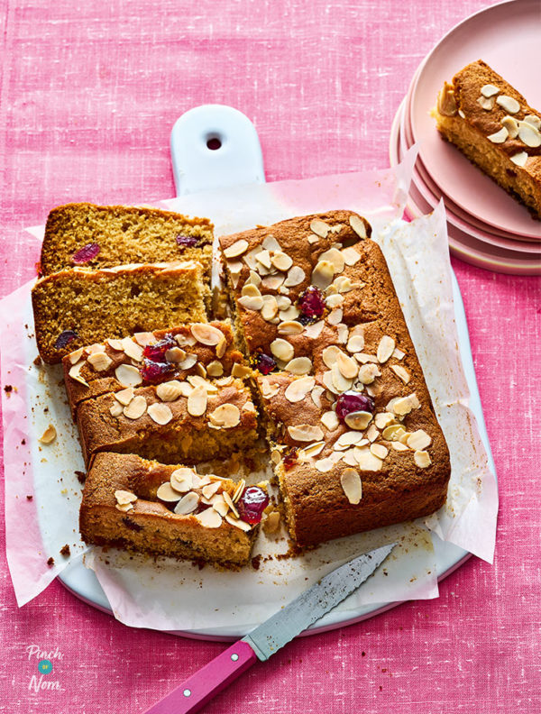 Air Fryer Cherry Bakewell Slices pinchofnom.com