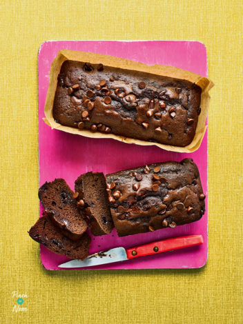 Air Fryer Chocolate Brownie Loaf pinchofnom.com