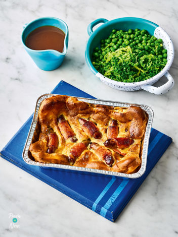 Air Fryer Cosy Pigs in the Hole pinchofnom.com