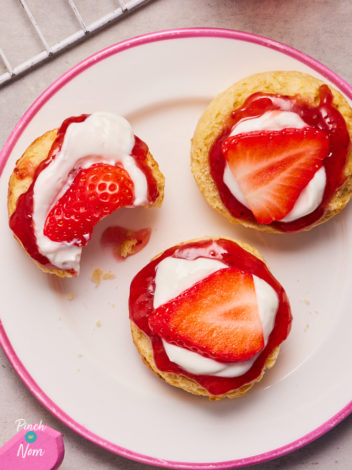 Air Fryer Cream Tea Scones pinchofnom.com