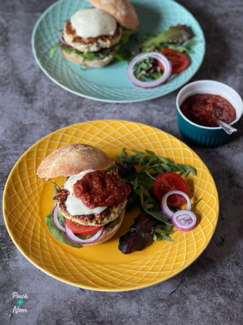 Air Fryer Pizza Turkey Burgers pinchofnom.com