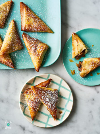 Air Fryer Sweet Samosas pinchofnom.com