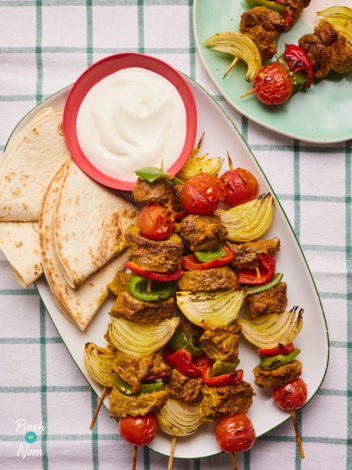 Indian-Spiced Lamb Kebabs pinchofnom.com