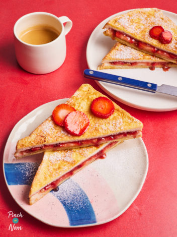 Peanut Butter and Jelly French Toast pinchofnom.com