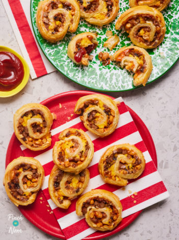 Full English Pinwheels pinchofnom.com