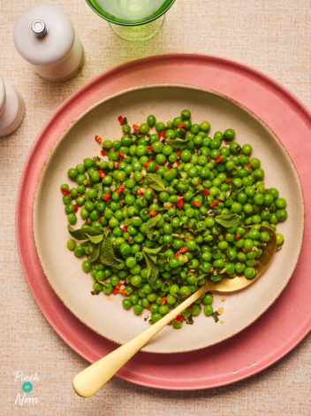 Chilli and Mint Peas pinchofnom.com