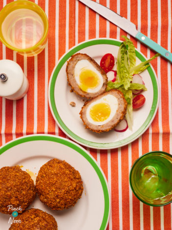 Zinger Scotch Eggs pinchofnom.com