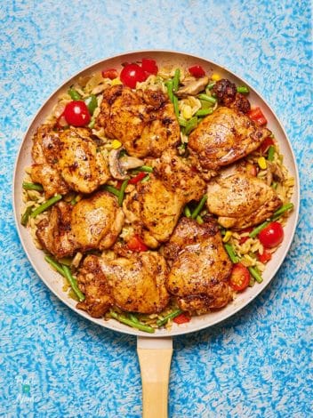 Cajun-Style Chicken Orzo pinchofnom.com