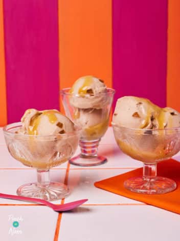 Ninja Creami Banoffee Ice Cream pinchofnom.com